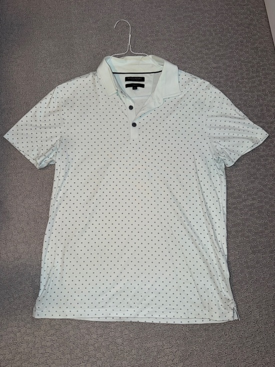 Banana Republic Other - Banana Republic Light Blue Polo with Micro Dot Print